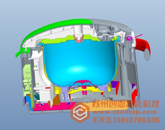 結構設計案例-燦坤EUPA電子壓力電飯煲